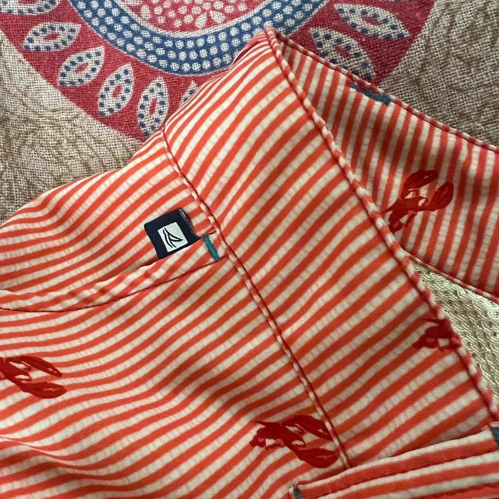 Sperry lobster stripe swim trunks 8” inseam 34